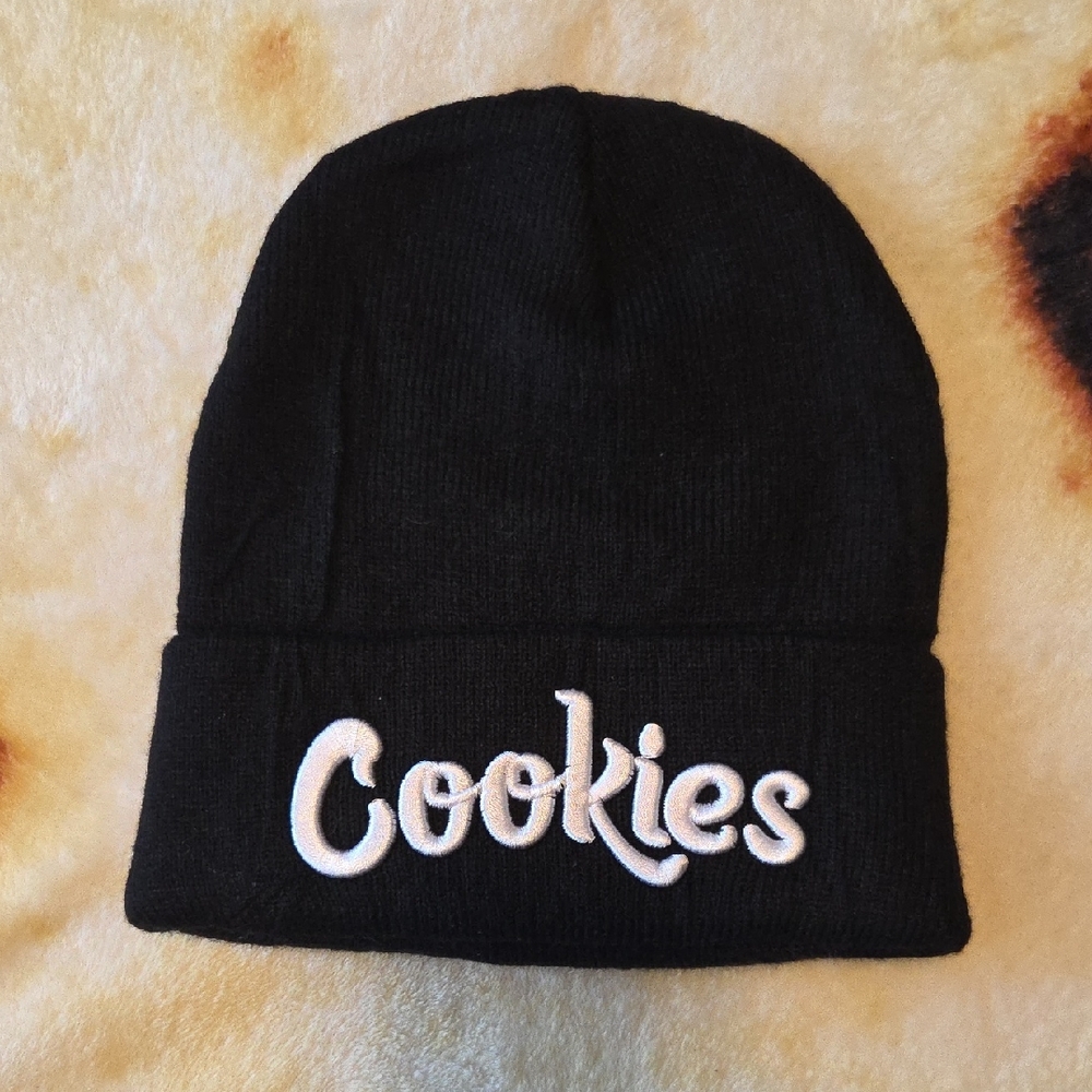 Cookies Original Logo Embroidered Beanie – Black Knit